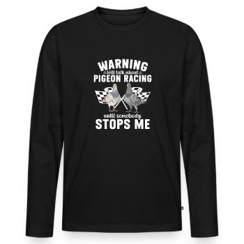 Taubensport Taubenzüchter Brieftaube - Männer Premium Bio Langarmshirt - Schwarz - Vorne - Nico (187cm)