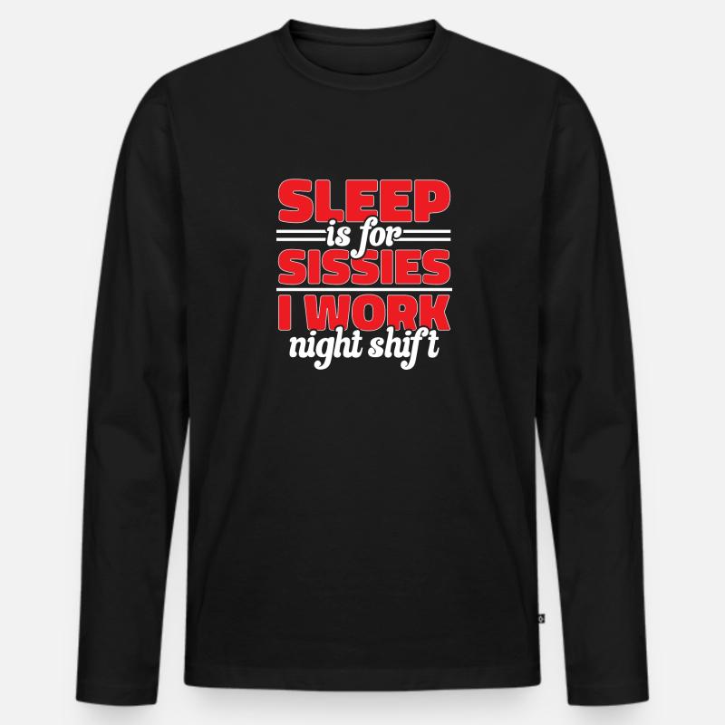 Nachtschicht Krankenschwester - Männer Premium Bio Langarmshirt - Schwarz