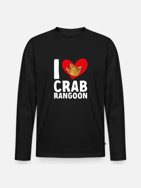 Krabben Rangoon Crab Rangoon - Men's Premium Organic Long Sleeve Shirt - black