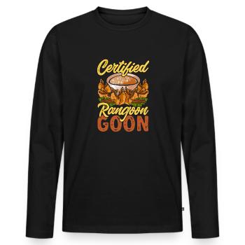 Krabben Rangoon Crab Rangoon - Men's Premium Organic Long Sleeve Shirt - black - Front - Nico (187cm)