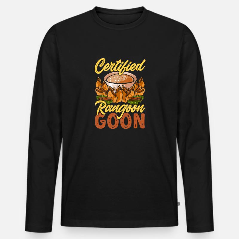 Krabben Rangoon Crab Rangoon - Männer Premium Bio Langarmshirt - Schwarz