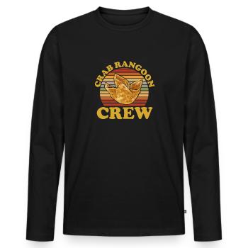 Krabben Rangoon Crab Rangoon - Men's Premium Organic Long Sleeve Shirt - black - Front - Nico (187cm)