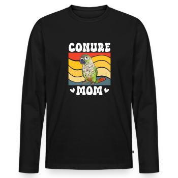 Molina Parakeet Parrot Bird Parakeet - Men's Premium Organic Long Sleeve Shirt - black - Front - Nico (187cm)