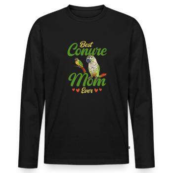 Molinasittich Papagei Vogel Sittich - Männer Premium Bio Langarmshirt - Schwarz - Vorne - Nico (187cm)