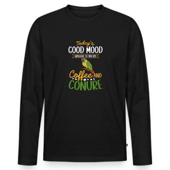 Molina Parakeet Parrot Bird Parakeet - Men's Premium Organic Long Sleeve Shirt - black - Front - Nico (187cm)