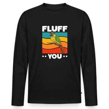 Molina Parakeet Parrot Bird Parakeet - Men's Premium Organic Long Sleeve Shirt - black - Front - Nico (187cm)