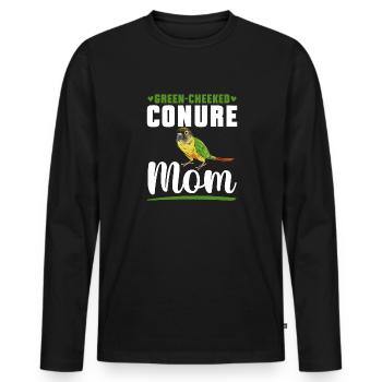 Molina Parakeet Parrot Bird Parakeet - Men's Premium Organic Long Sleeve Shirt - black - Front - Nico (187cm)