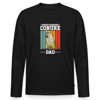 Molina Parakeet Parrot Bird Parakeet - Men's Premium Organic Long Sleeve Shirt - black - Front - Nico (187cm)