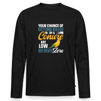 Parakeet Parrot Parakeet Bird - Men's Premium Organic Long Sleeve Shirt - black - Front - Nico (187cm)