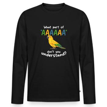 Parakeet Parrot Parakeet Bird - Men's Premium Organic Long Sleeve Shirt - black - Front - Nico (187cm)