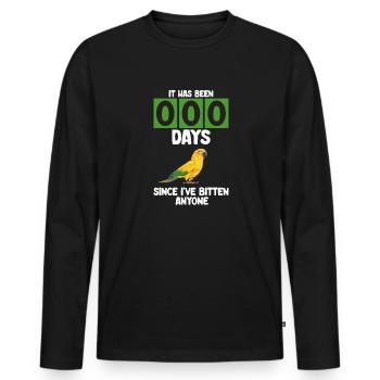 Parakeet Parrot Parakeet Bird - Men's Premium Organic Long Sleeve Shirt - black - Front - Nico (187cm)