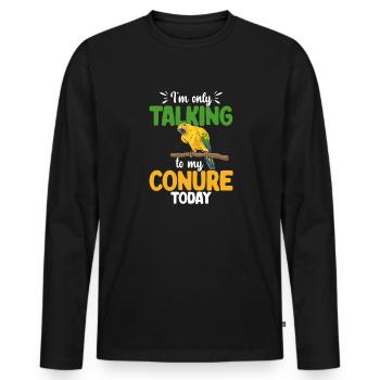 Parakeet Parrot Parakeet Bird - Men's Premium Organic Long Sleeve Shirt - black - Front - Nico (187cm)