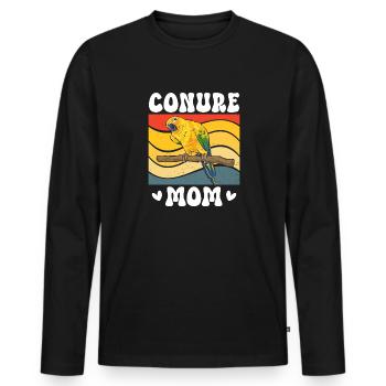 Parakeet Parrot Parakeet Bird - Men's Premium Organic Long Sleeve Shirt - black - Front - Nico (187cm)