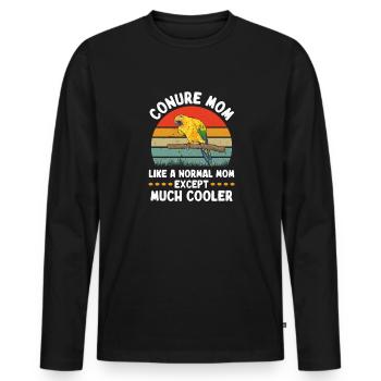 Parakeet Parrot Parakeet Bird - Men's Premium Organic Long Sleeve Shirt - black - Front - Nico (187cm)