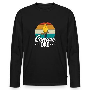 Parakeet, Parrot, Parakeet, Bird - Men's Premium Organic Long Sleeve Shirt - black - Front - Nico (187cm)