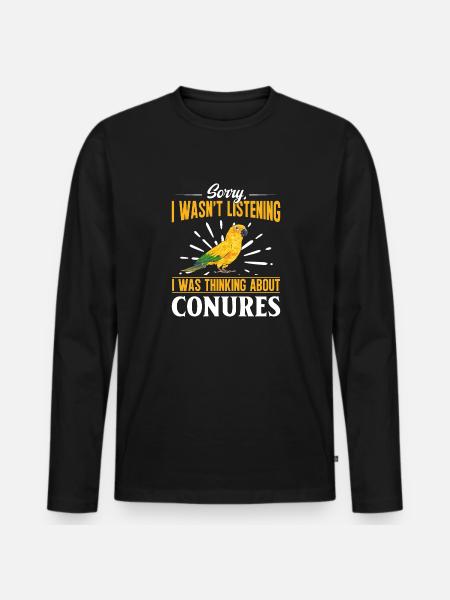 Parakeet Parrot Parakeet Bird - Men's Premium Organic Long Sleeve Shirt - black
