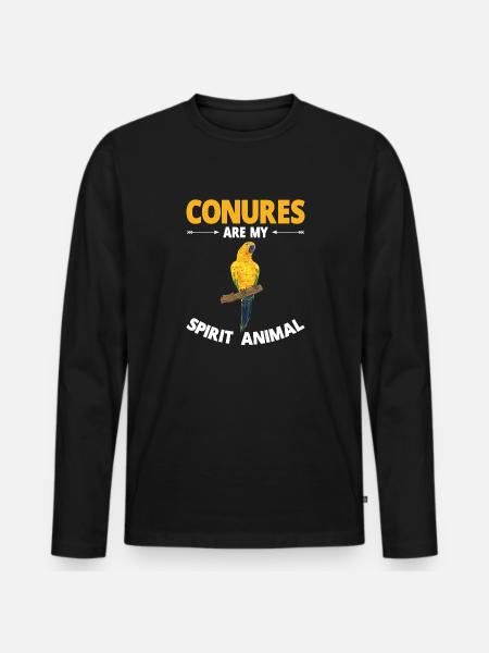 Parakeet Parrot Parakeet Bird - Men's Premium Organic Long Sleeve Shirt - black