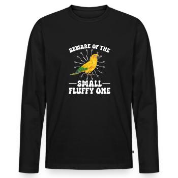 Parakeet Parrot Parakeet Bird - Men's Premium Organic Long Sleeve Shirt - black - Front - Nico (187cm)