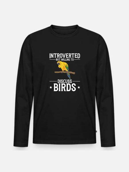 Parakeet Parrot Parakeet Bird - Men's Premium Organic Long Sleeve Shirt - black
