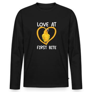 Parakeet Parrot Parakeet Bird - Men's Premium Organic Long Sleeve Shirt - black - Front - Nico (187cm)
