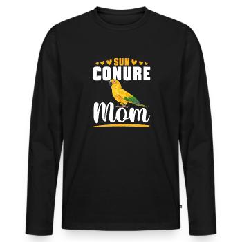 Parakeet Parrot Parakeet Bird - Men's Premium Organic Long Sleeve Shirt - black - Front - Nico (187cm)