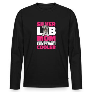 Silver Labrador Retriever Silver Lab - T-shirt manches longues Premium bio Homme - noir - Devant - Nico (187cm)