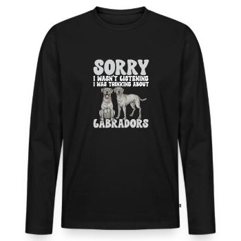 Silver Labrador Retriever Silver Lab - T-shirt manches longues Premium bio Homme - noir - Devant - Nico (187cm)