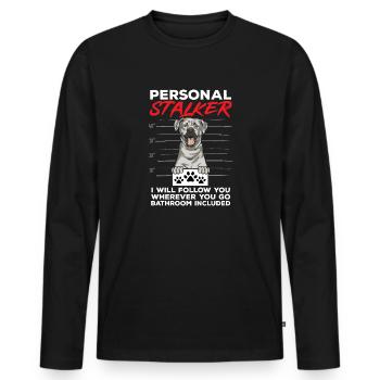 Silver Labrador Retriever Silver Lab - Men's Premium Organic Long Sleeve Shirt - black - Front - Nico (187cm)