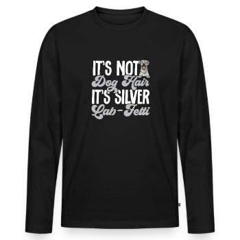 Silver Labrador Retriever Silver Lab - T-shirt manches longues Premium bio Homme - noir - Devant - Nico (187cm)