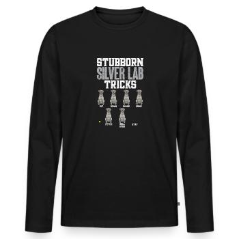 Silver Labrador Retriever Silver Lab - T-shirt manches longues Premium bio Homme - noir - Devant - Nico (187cm)