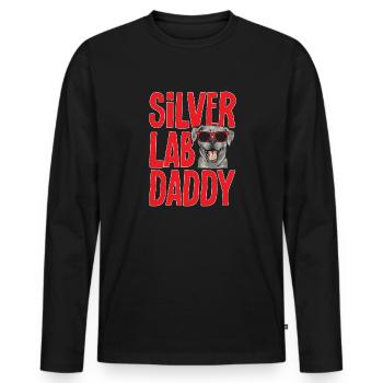 Silver Labrador Retriever Silver Lab - T-shirt manches longues Premium bio Homme - noir - Devant - Nico (187cm)