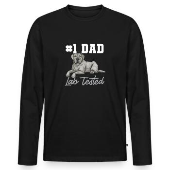 Silver Labrador Retriever Silver Lab - T-shirt manches longues Premium bio Homme - noir - Devant - Nico (187cm)