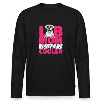 Labrador Retriever blanc Labrador Labrador blanc - T-shirt manches longues Premium bio Homme - noir - Devant - Nico (187cm)