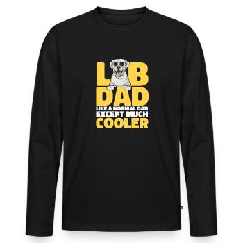 Labrador Retriever blanc Labrador Labrador blanc - T-shirt manches longues Premium bio Homme - noir - Devant - Nico (187cm)