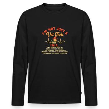 Vet Tech Veterinärmedizin Veterinärtechniker - Männer Premium Bio Langarmshirt - Schwarz - Vorne - Nico (187cm)