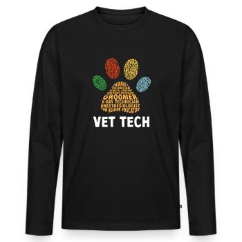Vet Tech Veterinärmedizin Veterinärtechniker - Männer Premium Bio Langarmshirt - Schwarz - Vorne - Nico (187cm)