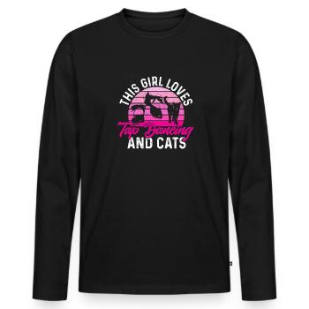 Tap Dance Teacher Tap Dancer Tap Dance - Men's Premium Organic Long Sleeve Shirt - black - Front - Nico (187cm)