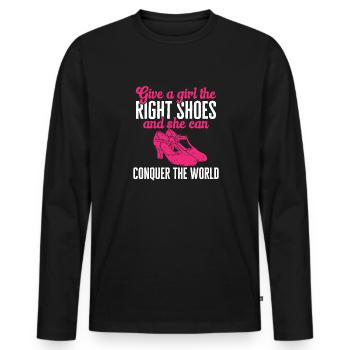 Tap Dance Teacher Tap Dancer Tap Dance - Men's Premium Organic Long Sleeve Shirt - black - Front - Nico (187cm)