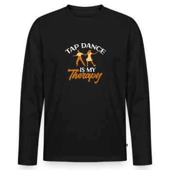 Tap Dance Teacher Tap Dancer Tap Dance - Men's Premium Organic Long Sleeve Shirt - black - Front - Nico (187cm)