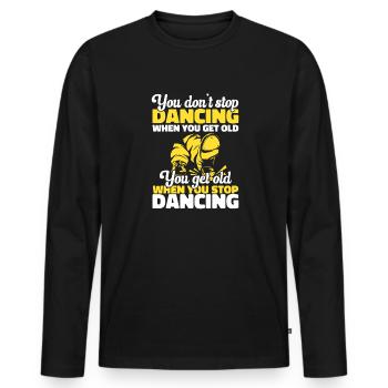 Tap Dance Teacher Tap Dancer Tap Dance - Men's Premium Organic Long Sleeve Shirt - black - Front - Nico (187cm)
