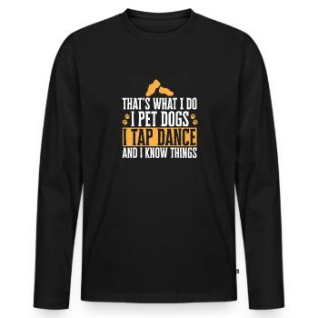 Tap Dance Teacher Tap Dancer Tap Dance - Men's Premium Organic Long Sleeve Shirt - black - Front - Nico (187cm)