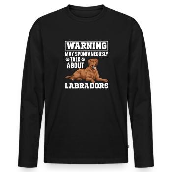 Fuchsroter Labrador Retriever Fox Red Labrador - Männer Premium Bio Langarmshirt - Schwarz - Vorne - Nico (187cm)