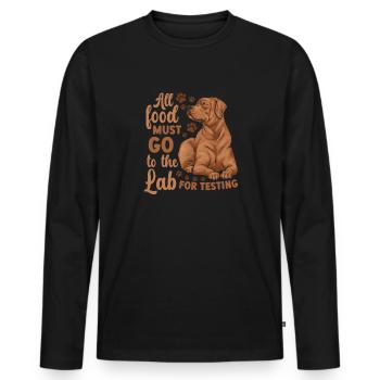 Fuchsroter Labrador Retriever Fox Red Labrador - Men's Premium Organic Long Sleeve Shirt - black - Front - Nico (187cm)
