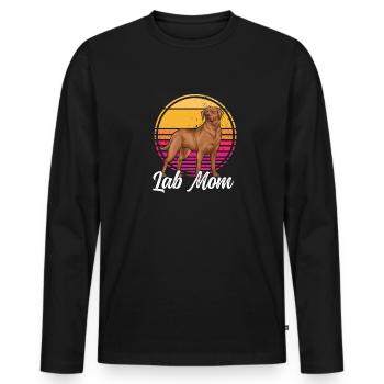 Fuchsroter Labrador Retriever Fox Red Labrador - Männer Premium Bio Langarmshirt - Schwarz - Vorne - Nico (187cm)