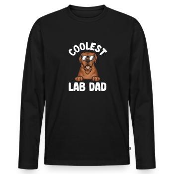 Fuchsroter Labrador Retriever Fox Red Labrador - Männer Premium Bio Langarmshirt - Schwarz - Vorne - Nico (187cm)