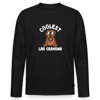 Fuchsroter Labrador Retriever Fox Red Labrador - Männer Premium Bio Langarmshirt - Schwarz - Vorne - Nico (187cm)