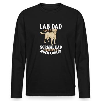Labrador Retriever jaune - T-shirt manches longues Premium bio Homme - noir - Devant - Nico (187cm)