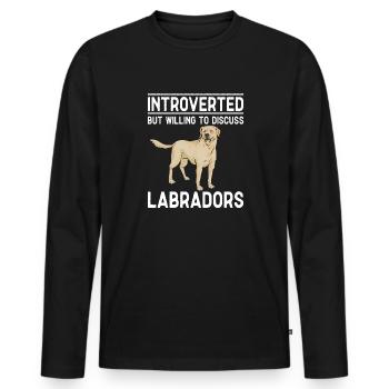 Labrador Retriever jaune - T-shirt manches longues Premium bio Homme - noir - Devant - Nico (187cm)