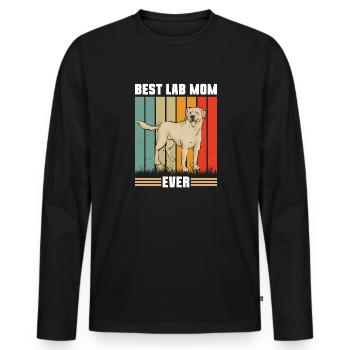 Labrador Retriever jaune - T-shirt manches longues Premium bio Homme - noir - Devant - Nico (187cm)