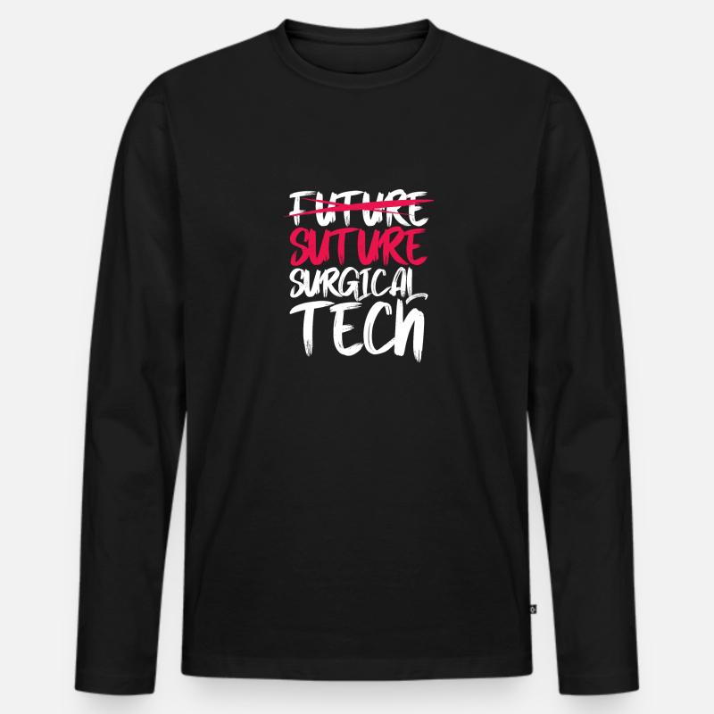 Future Suture surgical tech - Men's Premium Organic Long Sleeve Shirt - black